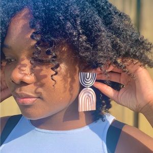 Alena (Large) //Handmade,Artisan, Clay jewelry,Lightweight,Statement Earrings